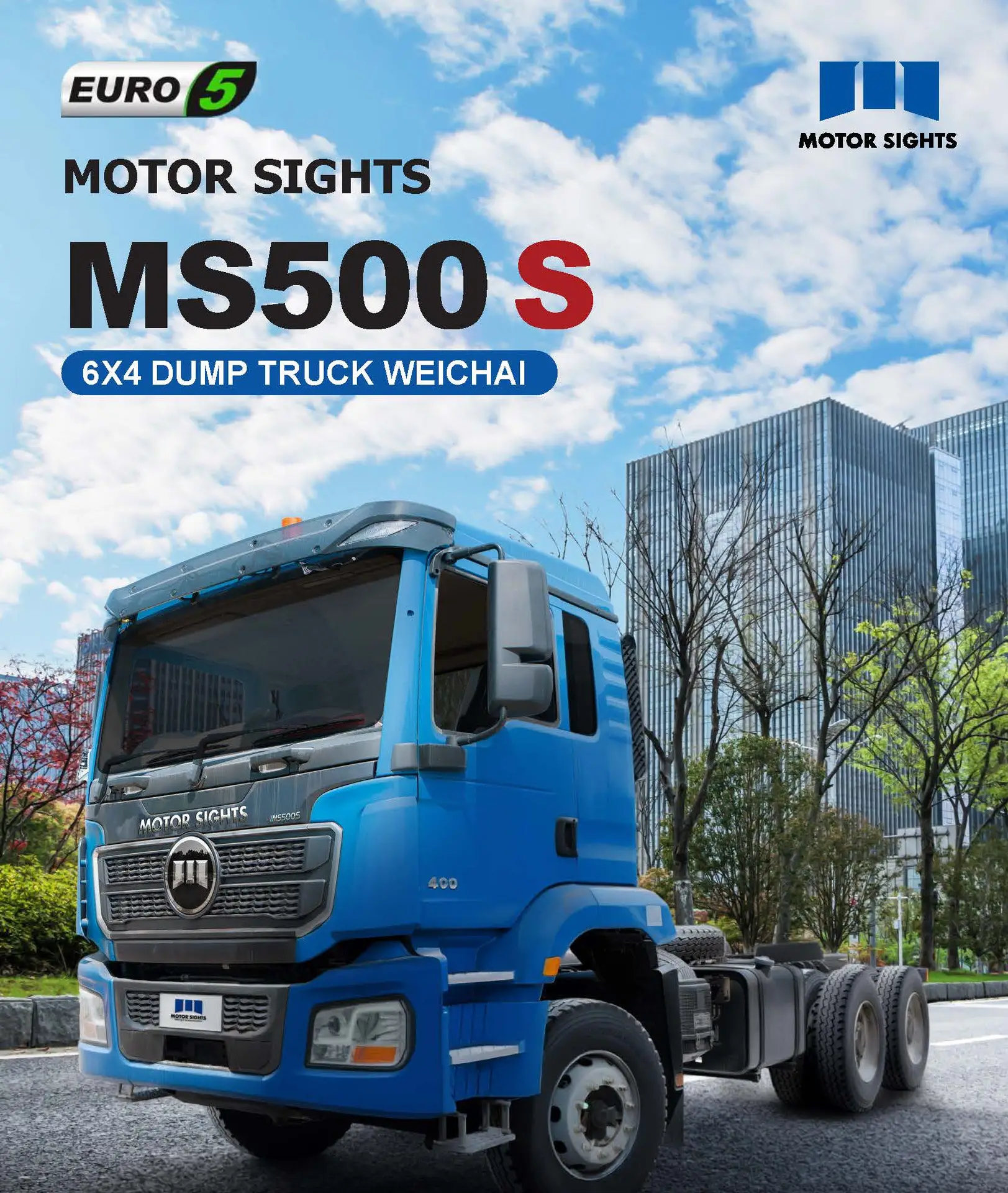 MS 500S 6x4 Weichai Dump Truck Chassis Non-Karoseri